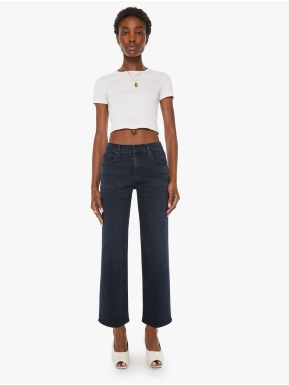 MOTHER The Mid Rise Zip Rambler Ankle Night in Venice Size 26